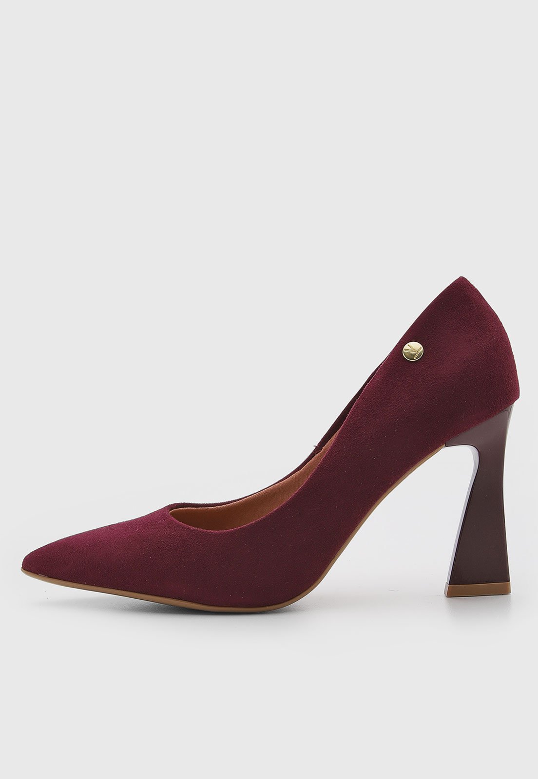 Scarpin Vizzano Salto Alto Bico Fino Vinho