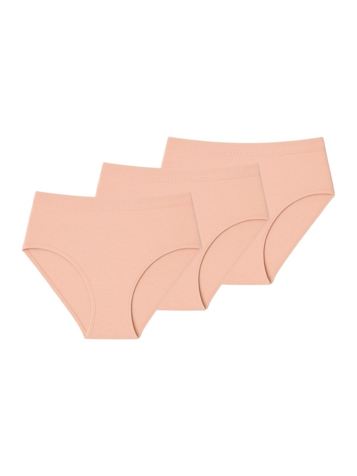 Vista 2 Kit com 3 Calcinhas Alta Liz 70220 bege Liz bege