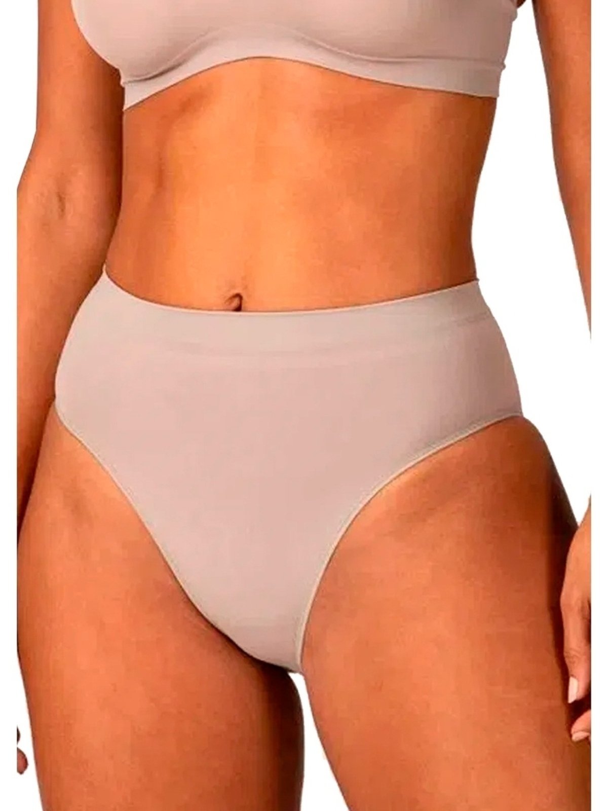Vista 3 Kit com 3 Calcinhas Alta Liz 70220 bege Liz bege