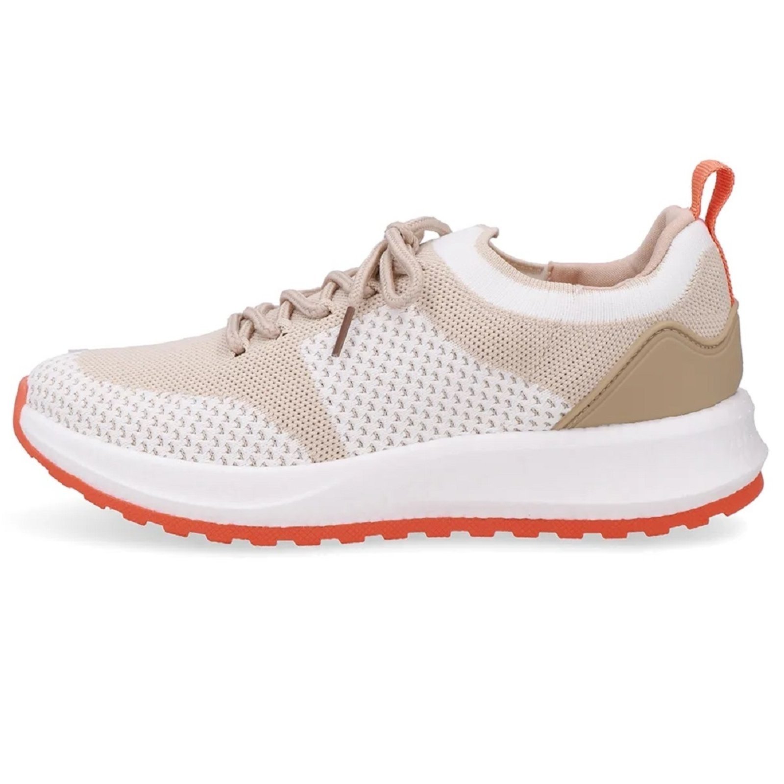 Tênis Usaflex Poofy Tricot Conforto Leveza e Estilo Bege