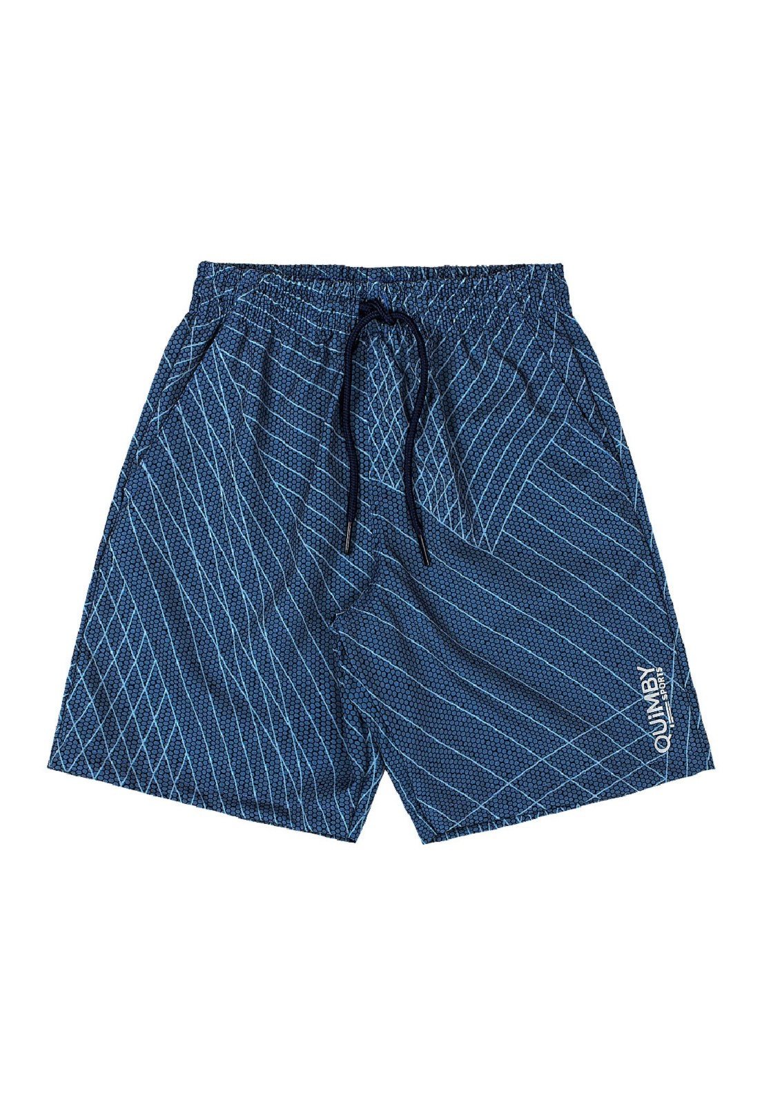 Vista 2 Infantil - Bermuda Microfibra Estampado Quimby azul Quimby azul