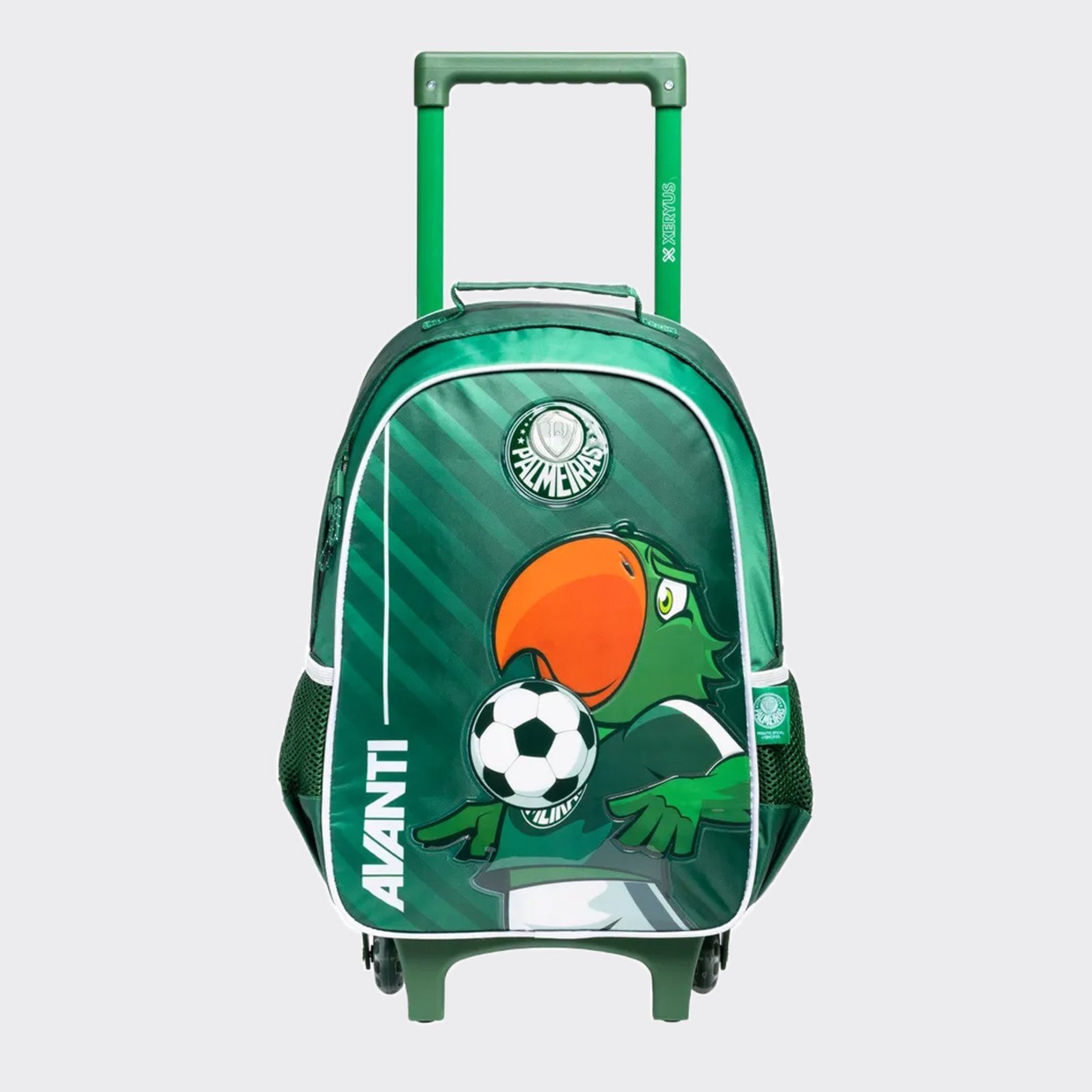 Infantil - Mochila com Rodas e Alças Palmeiras Escolar Mascote 16 Verde