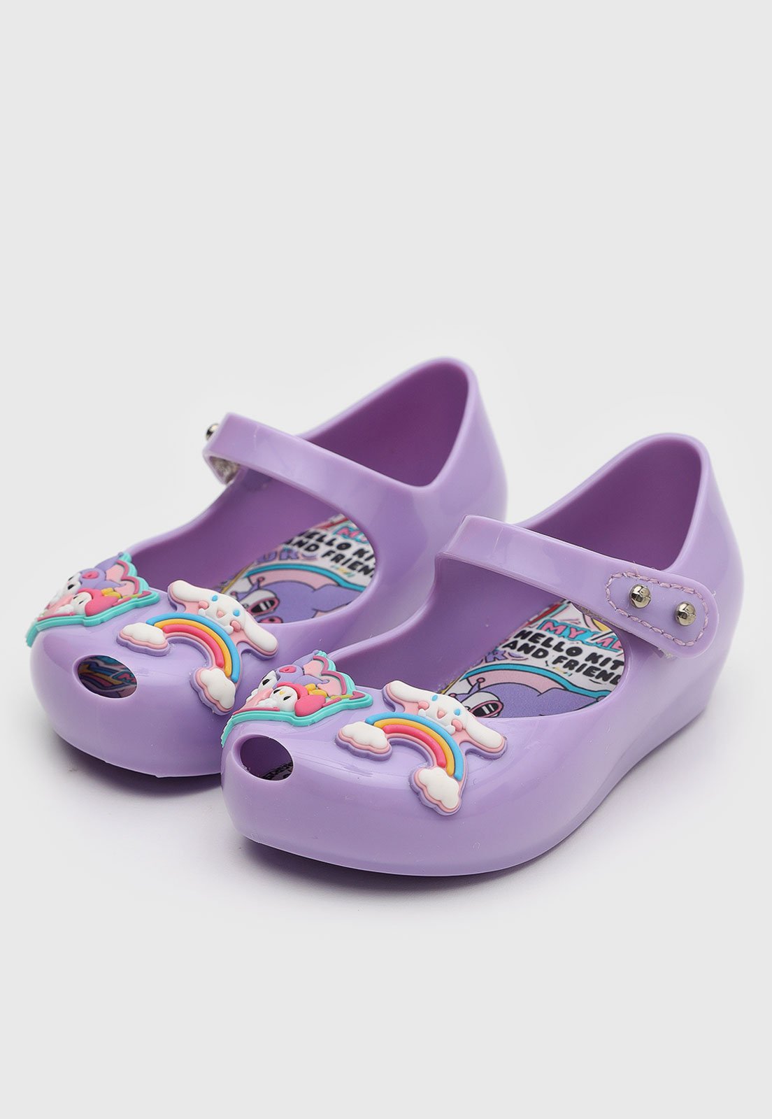 Vista 2 Infantil - Sapatilha Mini Melissa Ultragirl Hello Kitty lilás Mini Melissa lilás