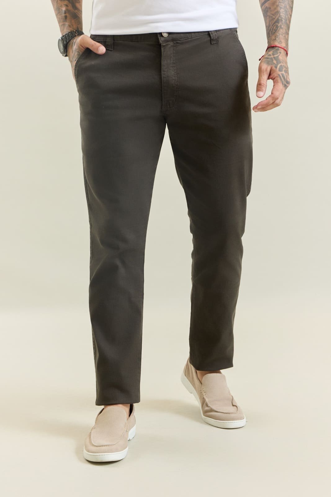 Calça Sarja Masculina Skinny Sport Fino Com Elastano Verde Dialogo