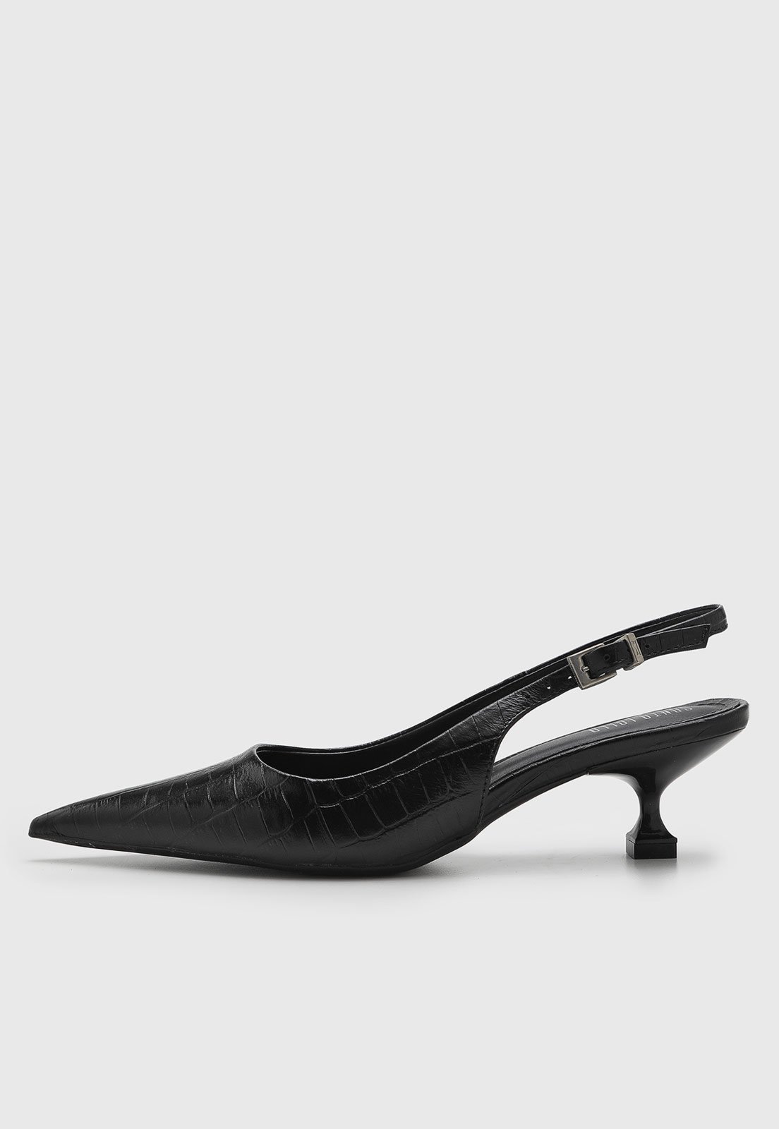 Vista 2 Scarpin Feminino Santa Lolla Salto Geométrico preto Santa Lolla preto