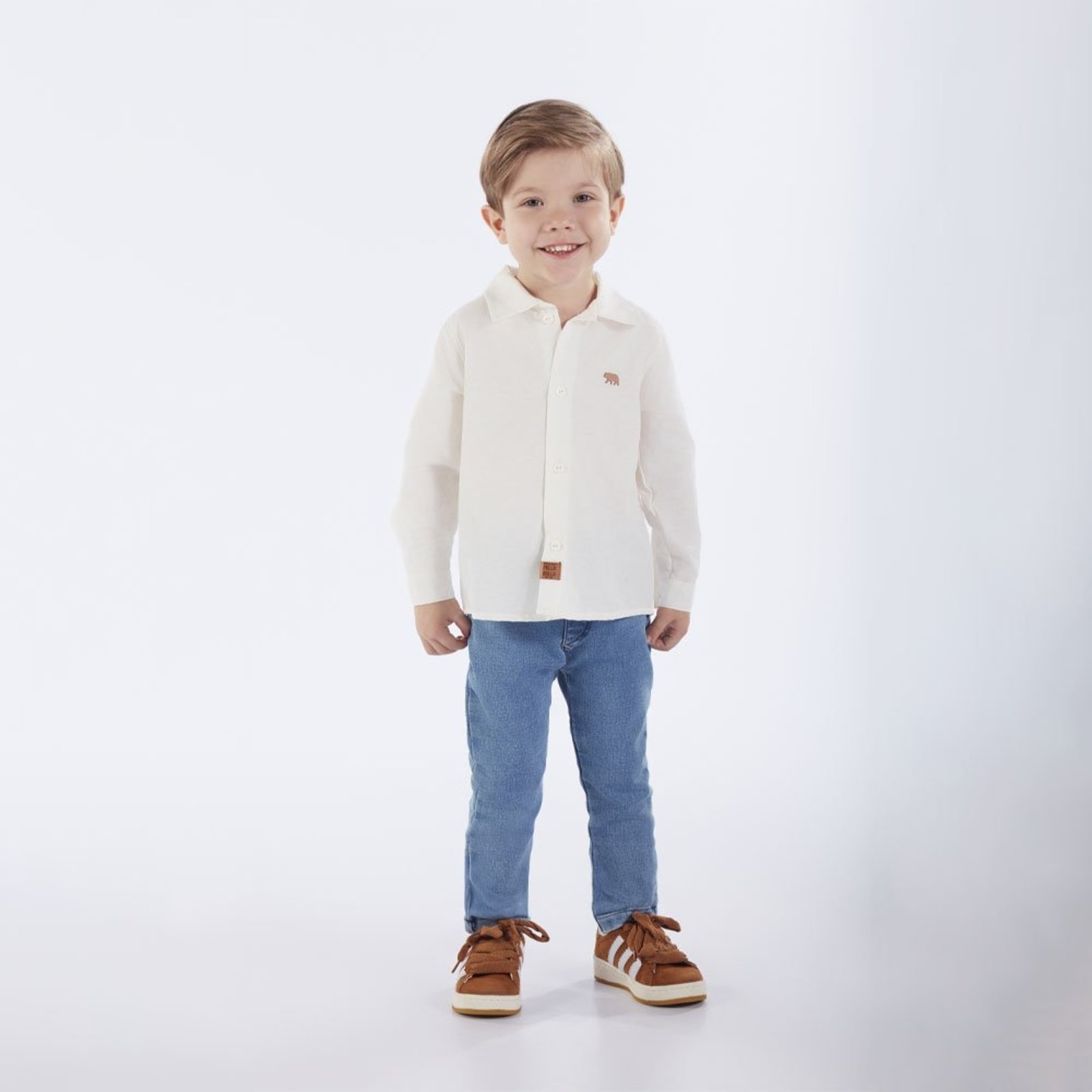 Infantil - Conjunto Primeiros Passos Menino - Bege - 52787-1271