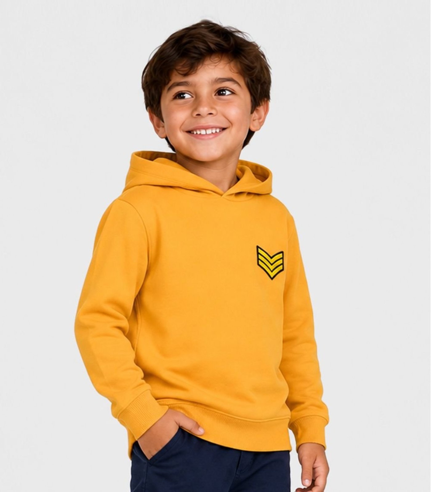 Infantil - Blusão Com Capuz Masculino Trick Nick Amarelo