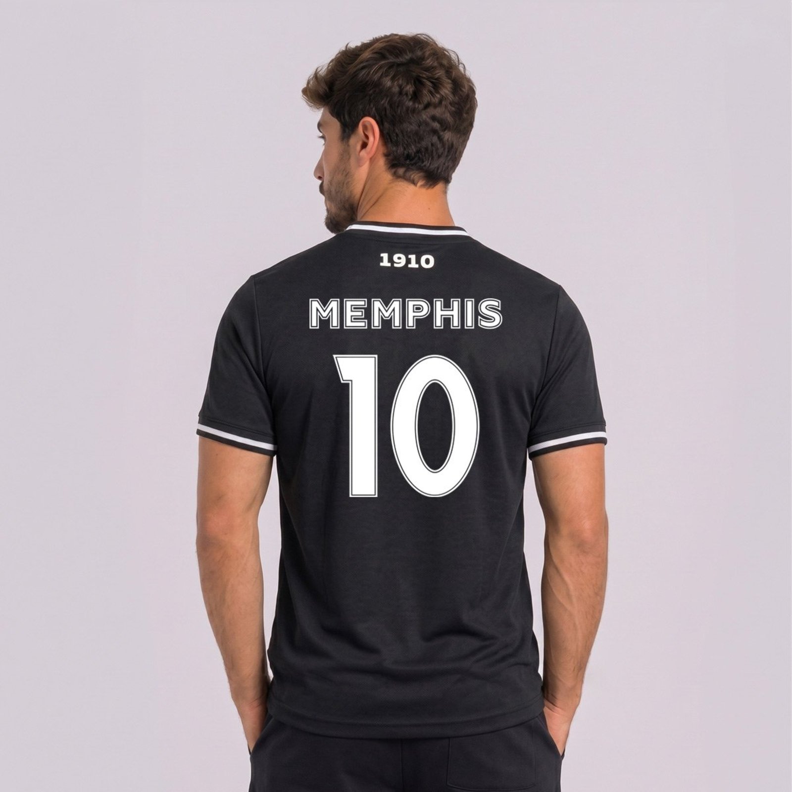 Camisa Corinthians Escudo Preta 10 Memphis