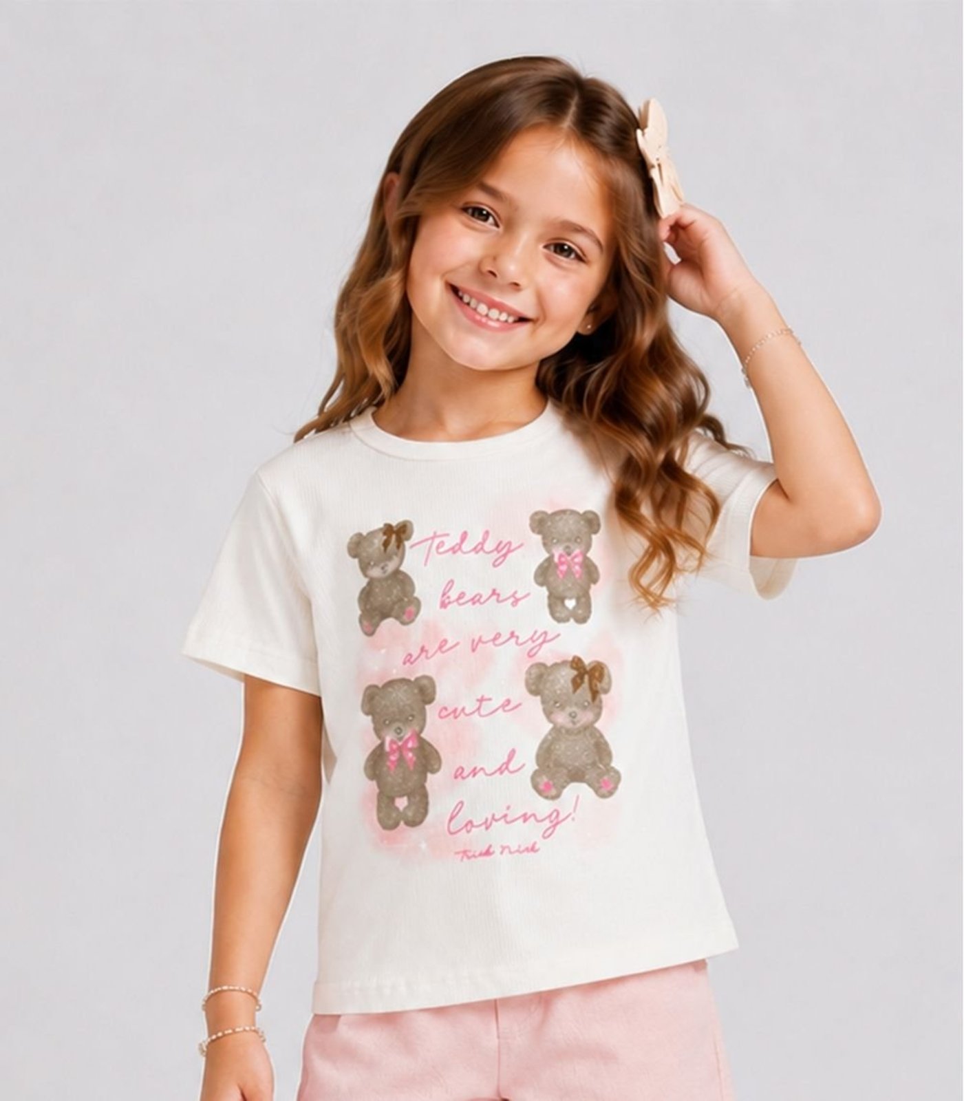 Infantil - Blusa Feminina Com Estampa Trick Nick Bege