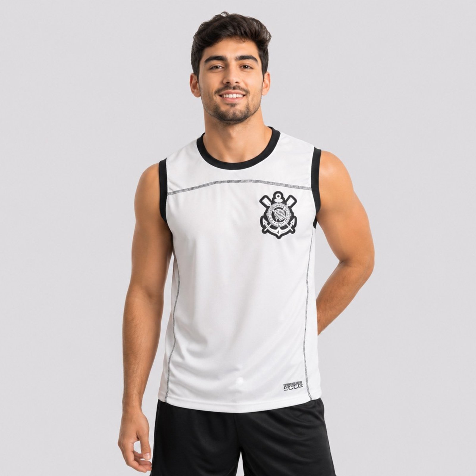 Regata Corinthians Dry Trançador Branca
