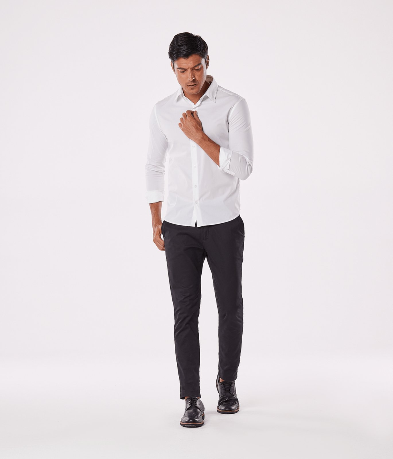 Calca Social Cos Alfaiataria Bolso-Faca Masculina Preta
