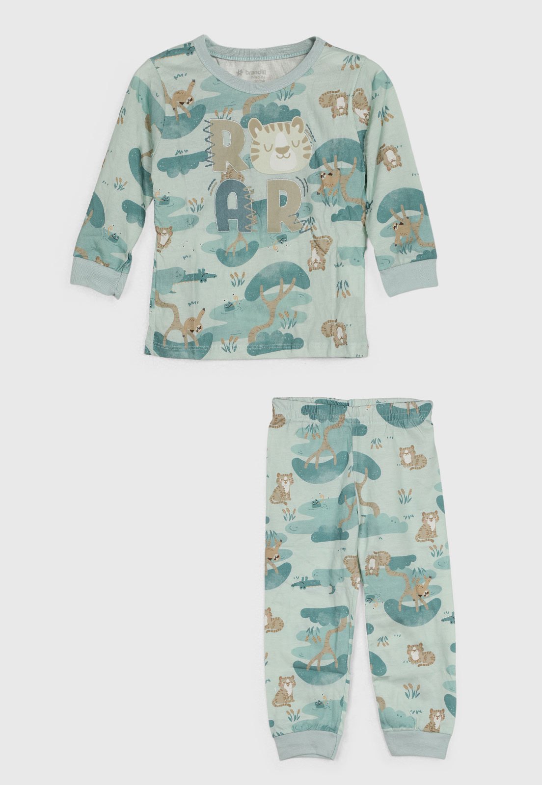 Conjunto Pijama Brandili Estampa Lúdica Azul