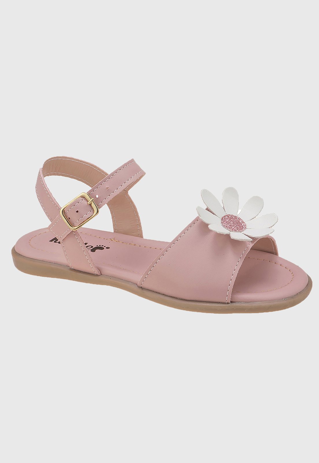 Infantil – Sandália Menina Rasteira Margarida Rosa tep