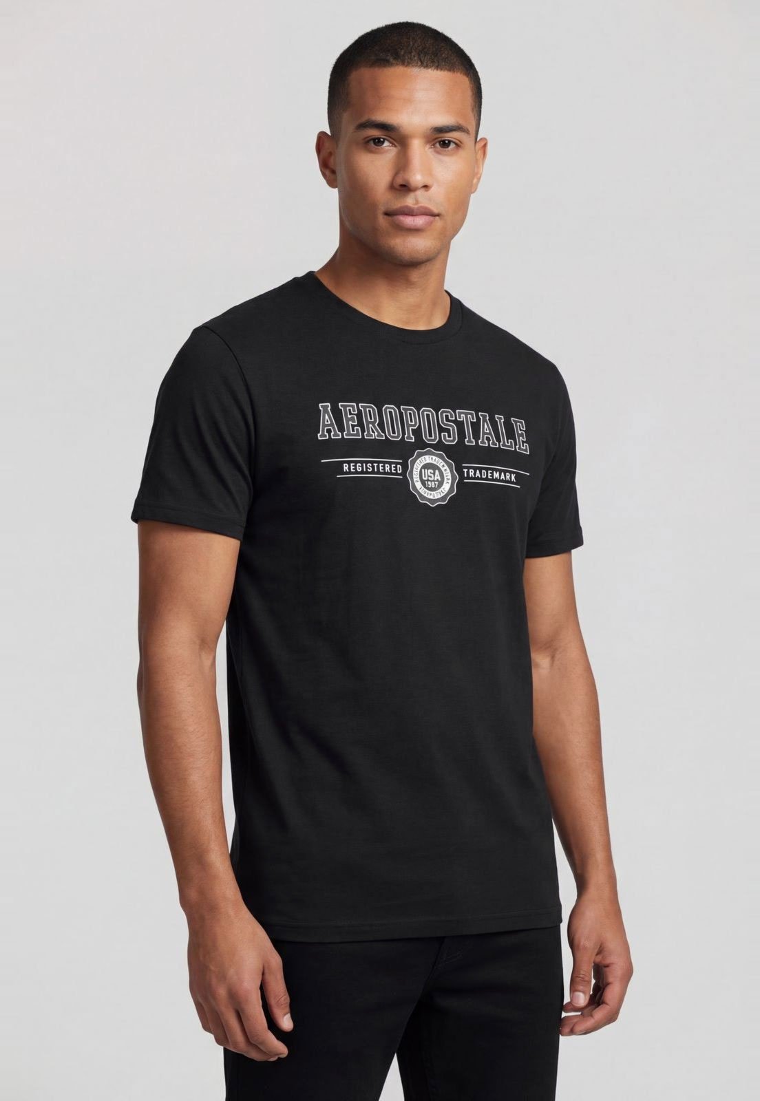 Camiseta Masculina Aeropostale Estampada Preta