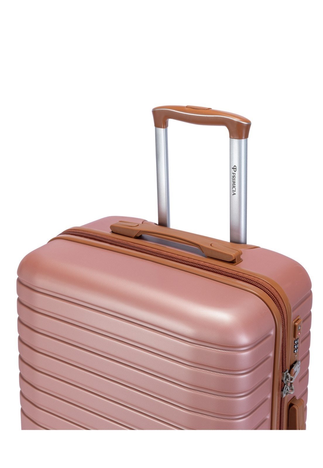 Vista 3 Kit 2 Malas De Viagem Primicia Roda 360 TSA Rose rosê rose Primicia rosê rose