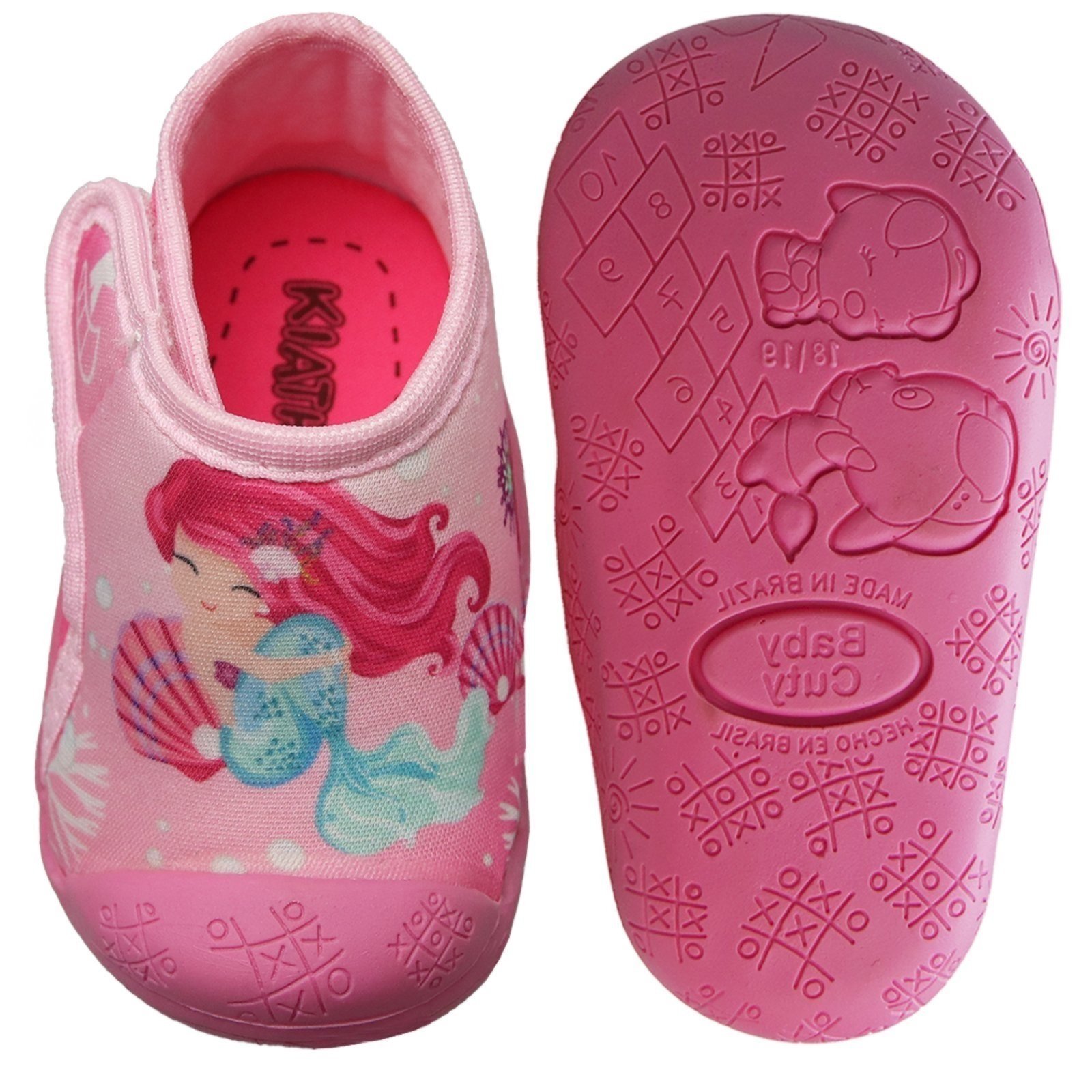 Infantil – Tênis Meia Baby Menina Sola Antiderrapante Delicada Confortável 16 ao 23 Rosa Chiclete