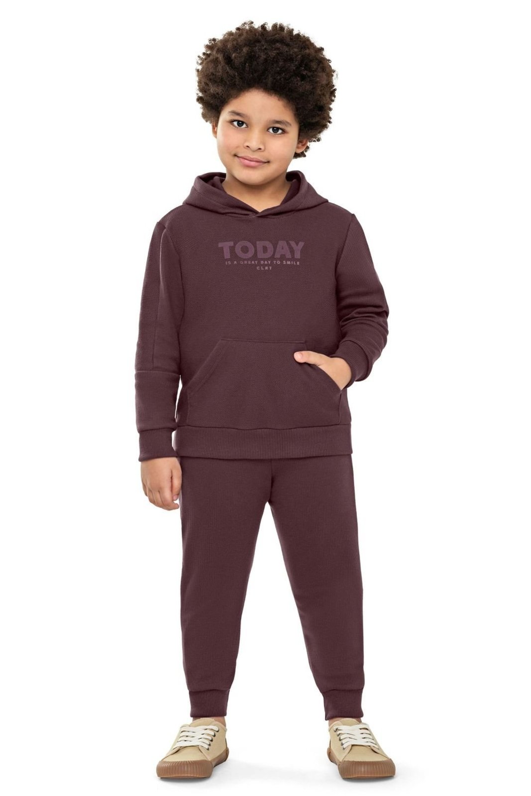 Infantil - Conjunto Moletom Menino Capuz Colorittá Roxo