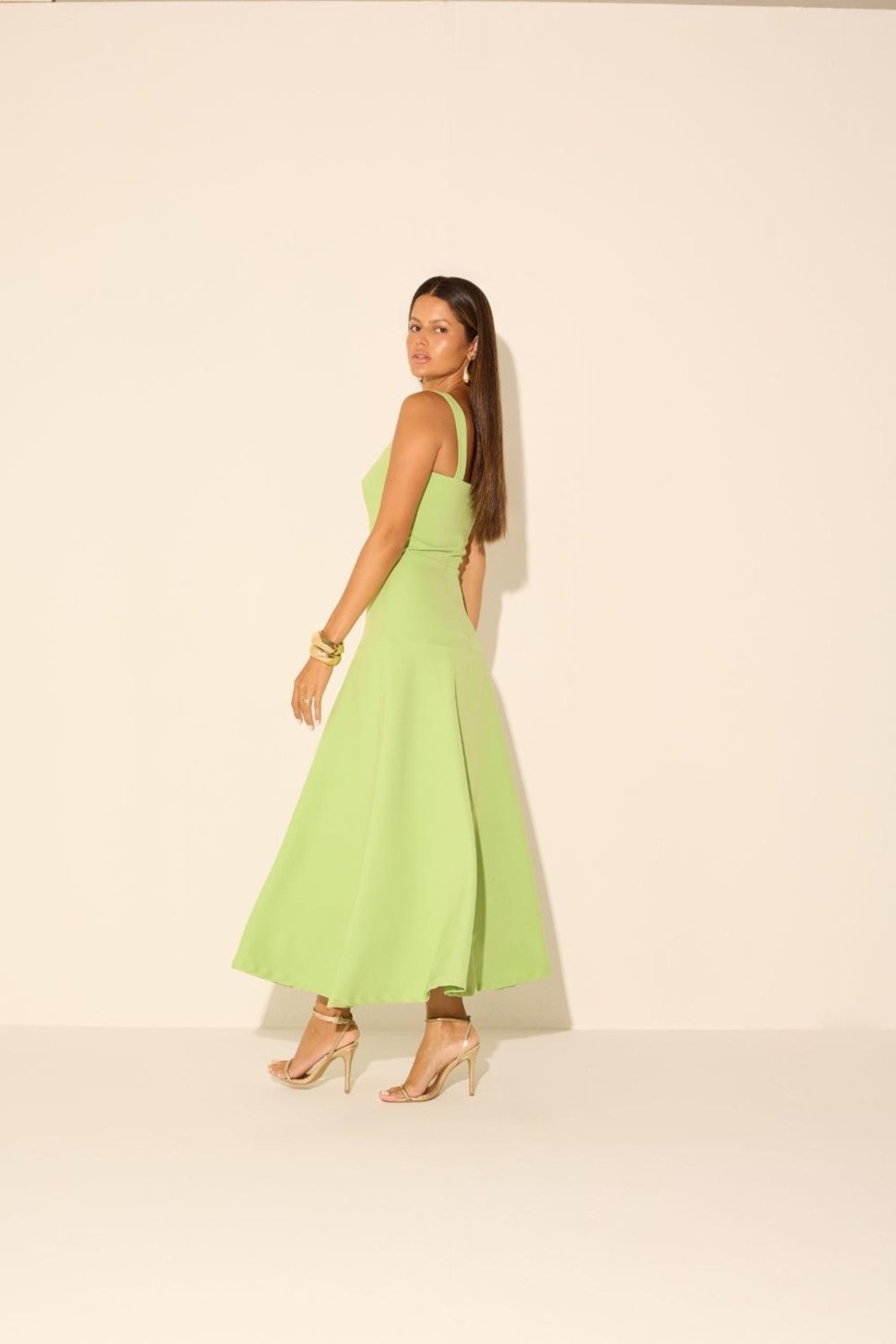 Vestido Vanibele Midi Verde
