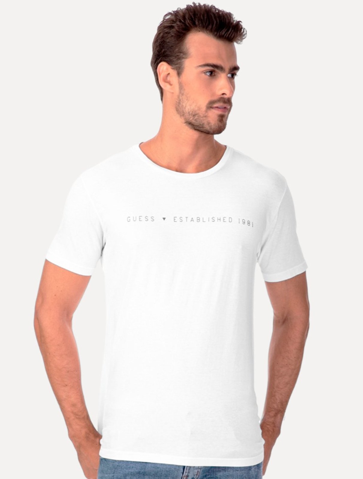 Camiseta Guess Masculina Est. 1981 Branca