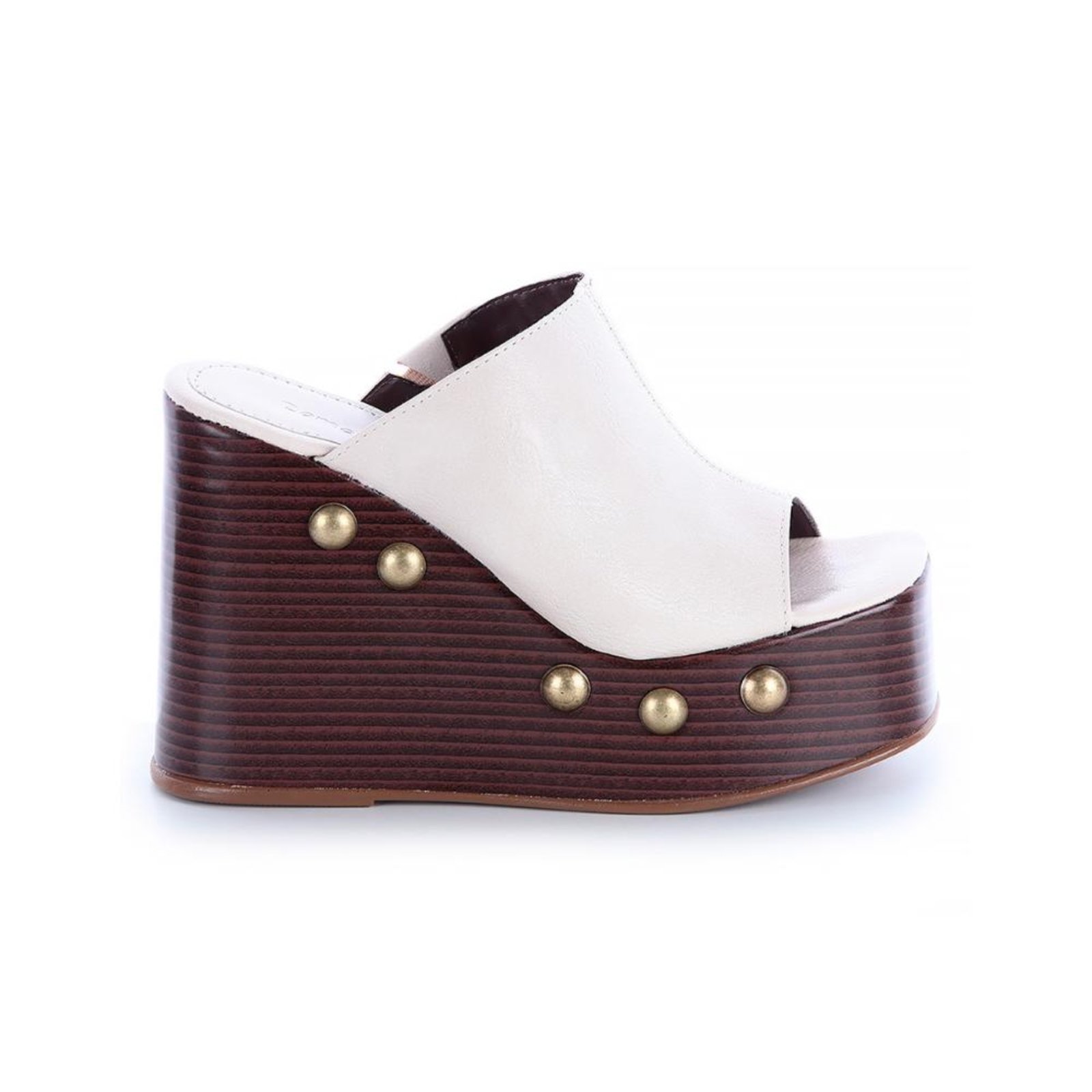 Tamanco Anabela Maddy Off White Off-white