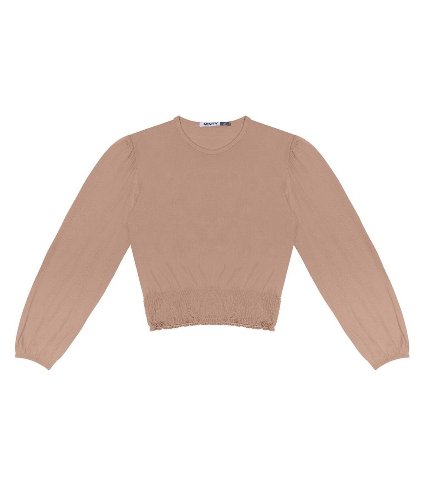 Infantil - Blusa MangaLonga Juvenil Feminino Minty Marrom