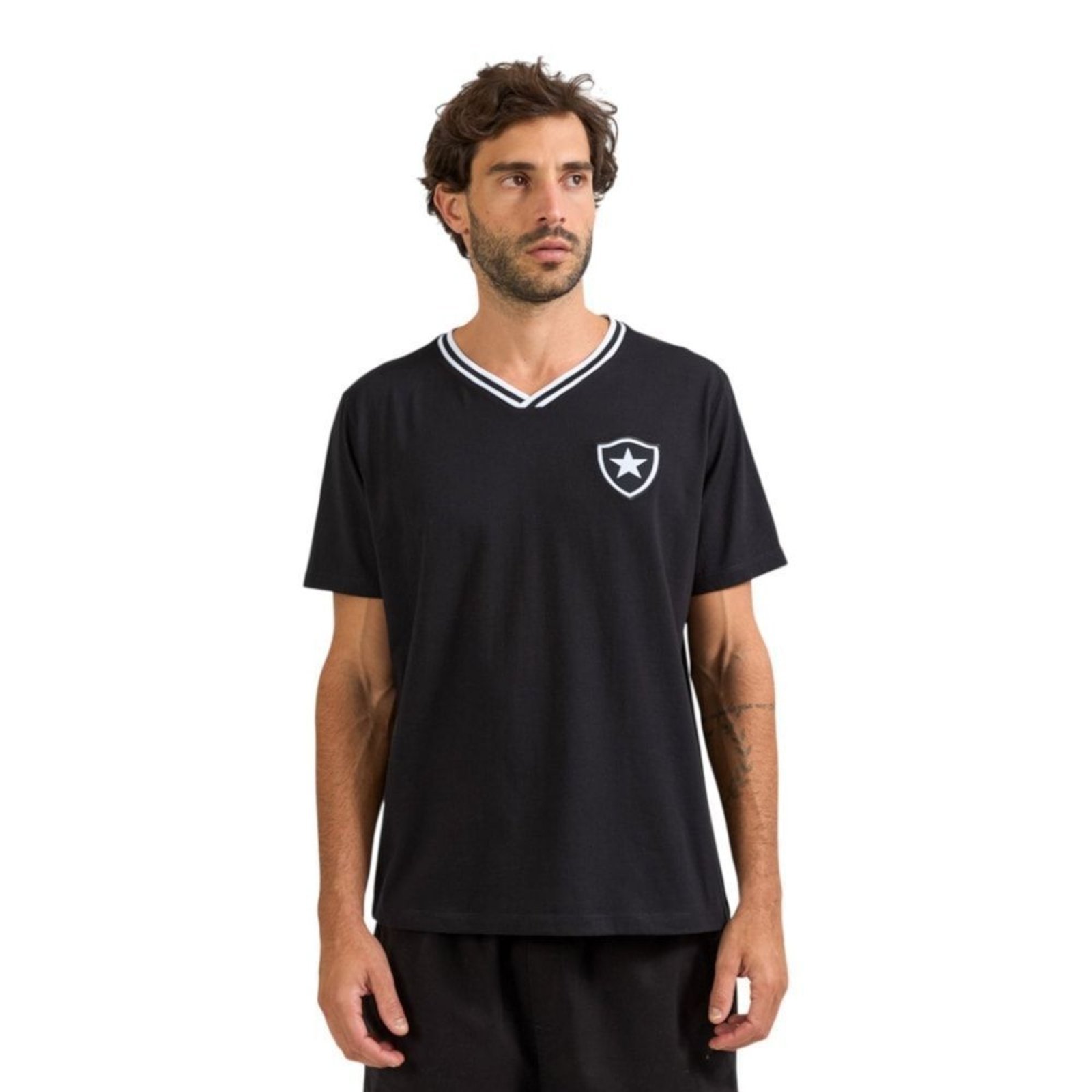 Camisa Braziline Botafogo Dádiva Masculina - Preto - braziline