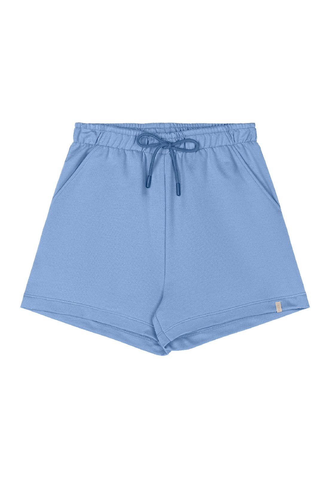 Vista 3 Infantil - Short Juvenil Básico em Moletom Gloss preto Gloss preto