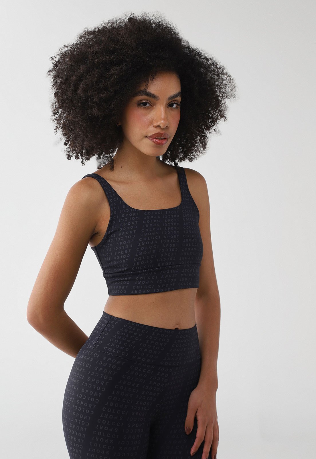 Top Feminino Colcci Sport Estampado Preto
