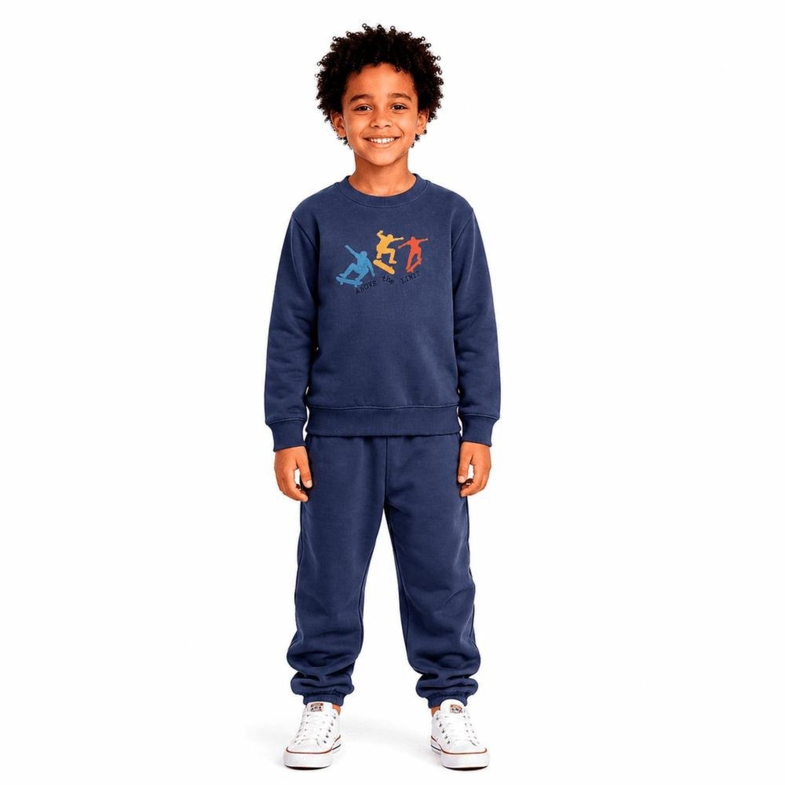 Infantil - Conjunto Menino Skate Alphabeto Marinho Azul