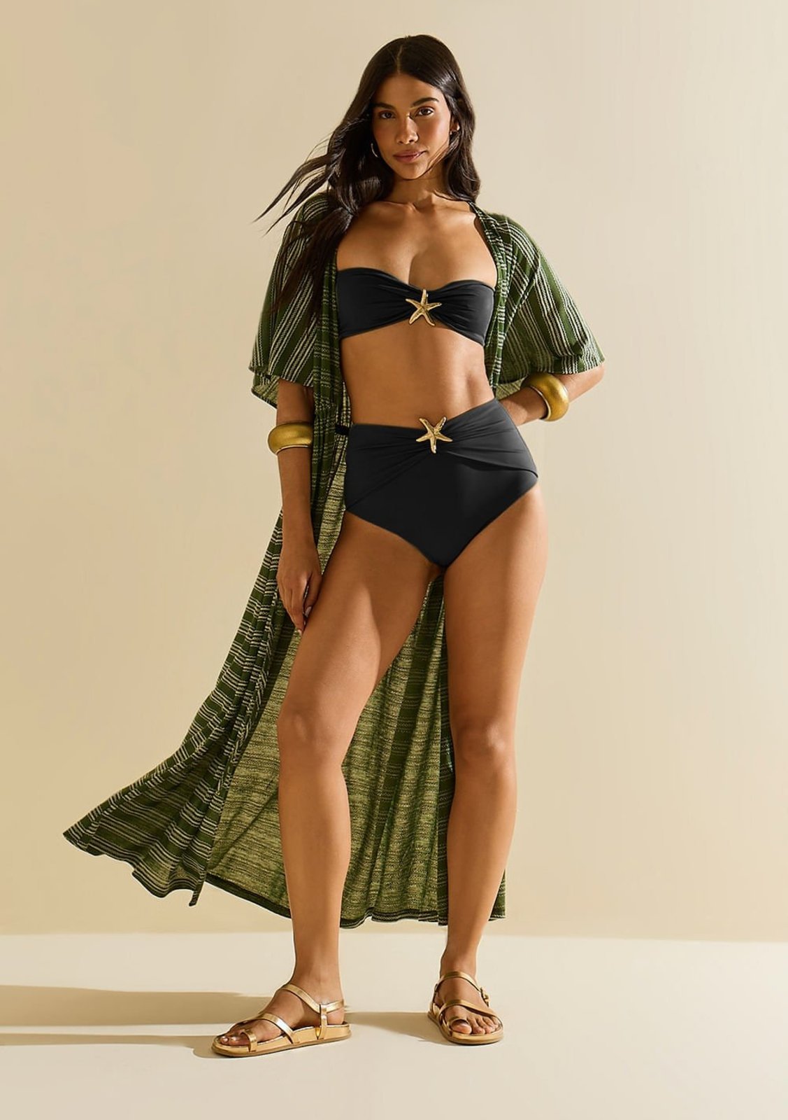 Biquíni Morena Rosa Tomara Que Caia Bojo Removível Calcinha Hot Pants Preto