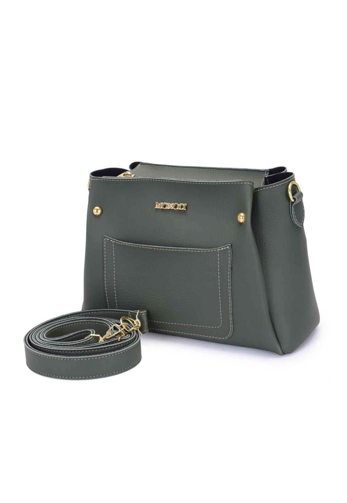 Bolsa Feminina Pequena Moncci Alça Trasversal Verde Militar