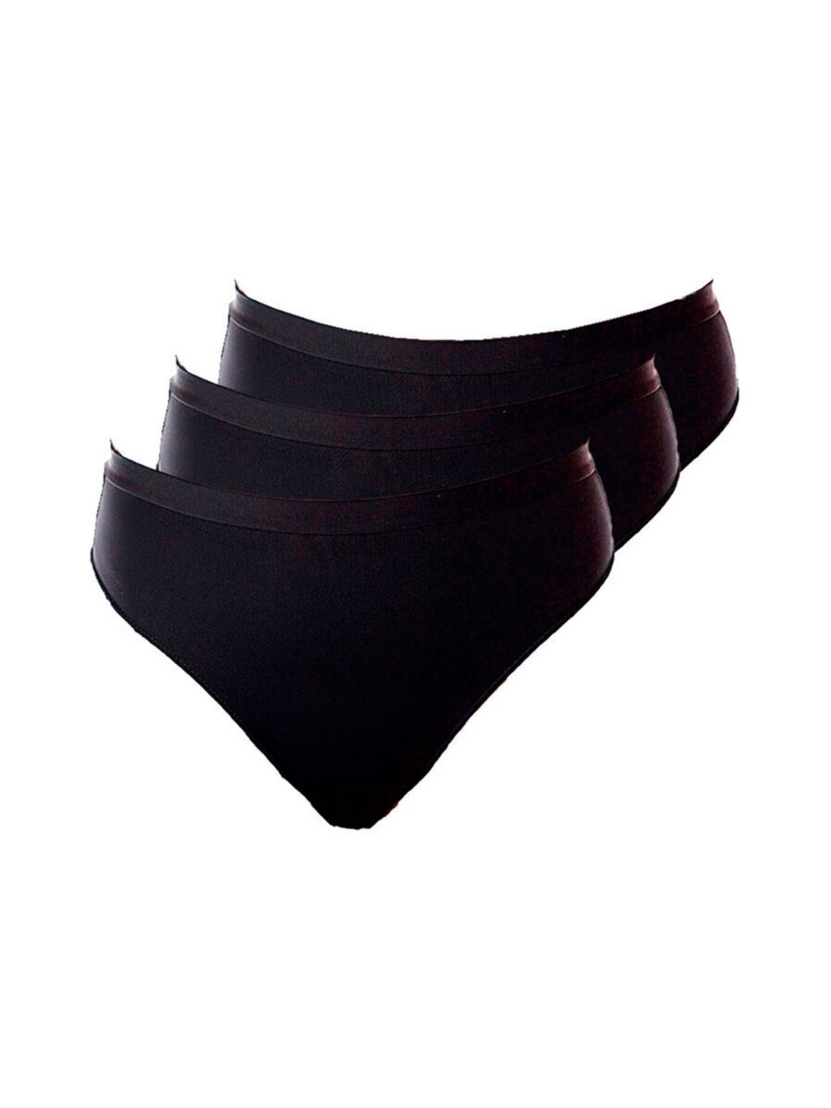 Vista 2 Kit com 3 Calcinhas Alta Pele de Seda Demillus 26826 vermelho Demillus vermelho