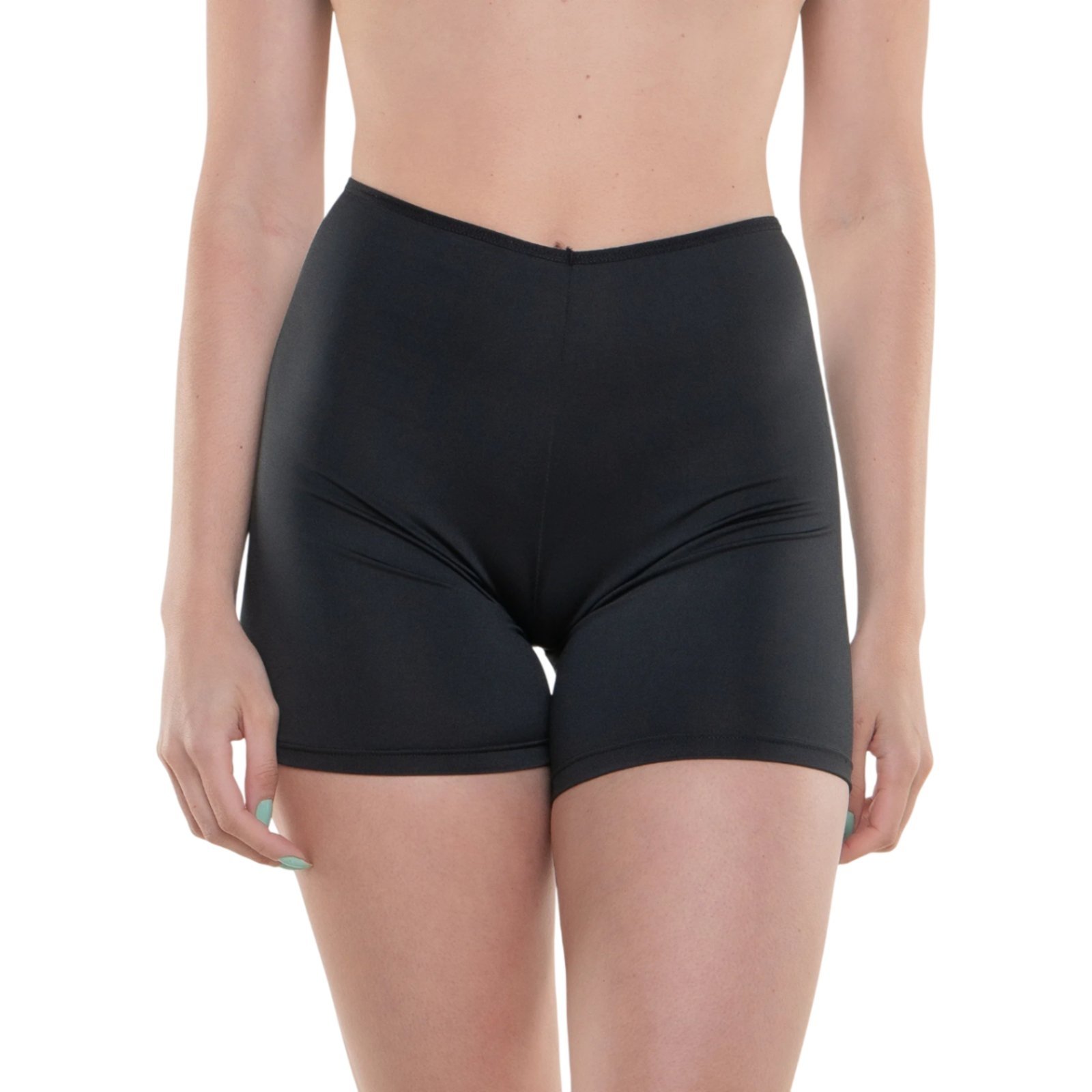 Vista 3 Shorts Bermuda Modeladora Feminina Segunda Pele Anágua QLC SPORT preto QLC SPORT preto