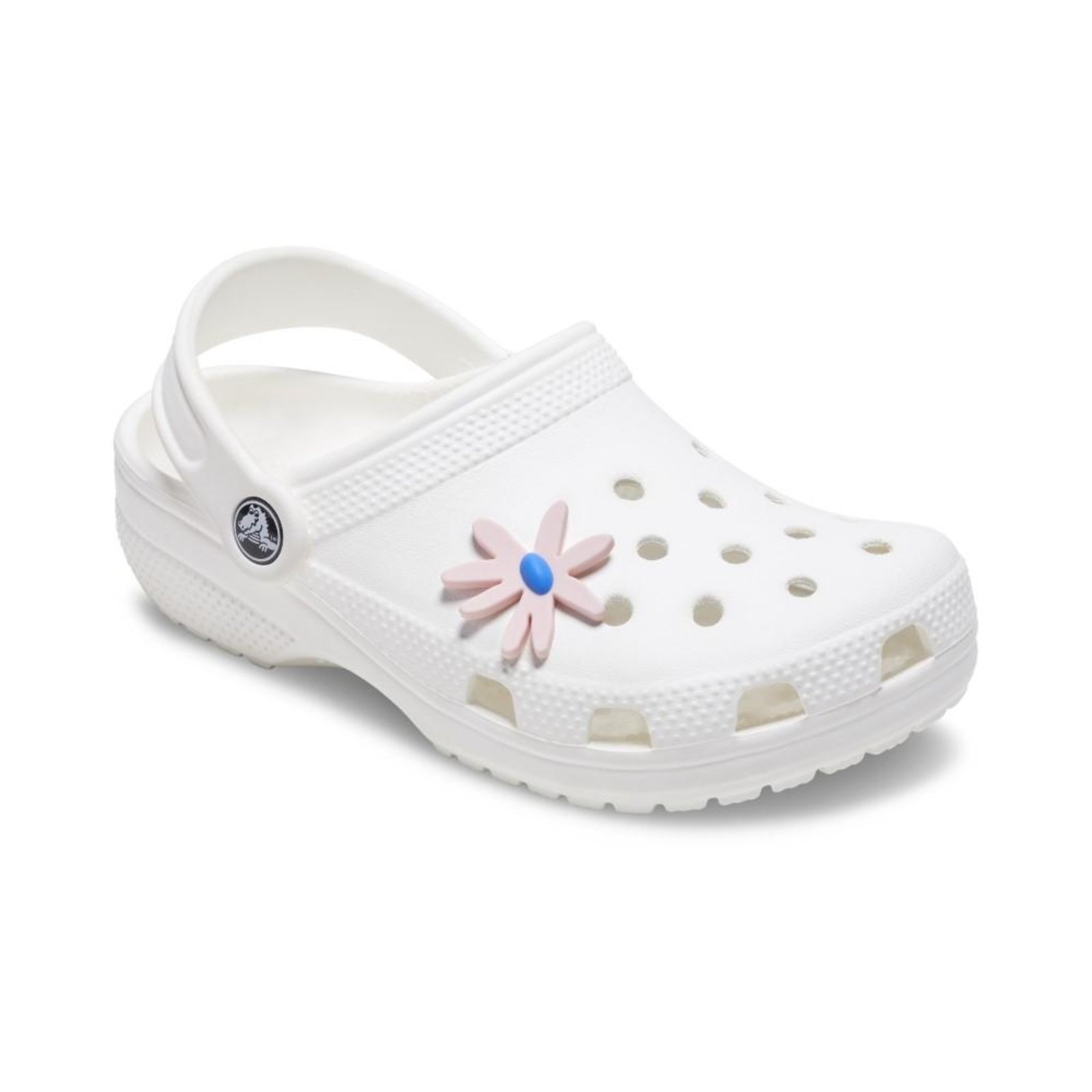 Vista 3 Infantil - Jibbitz™ Margarida Rosa Artesanal Branco Crocs branco rosa