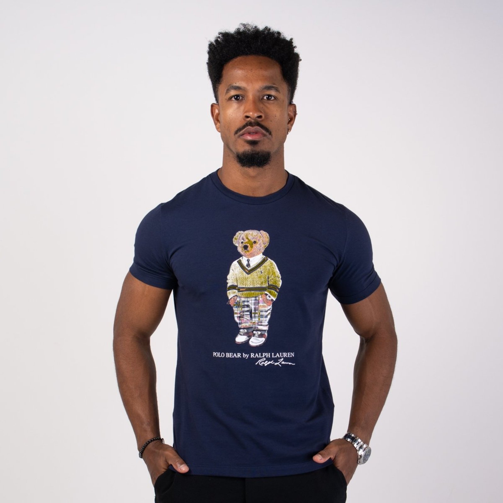 Camiseta RL Polo Bear Fleece Azul Marinho