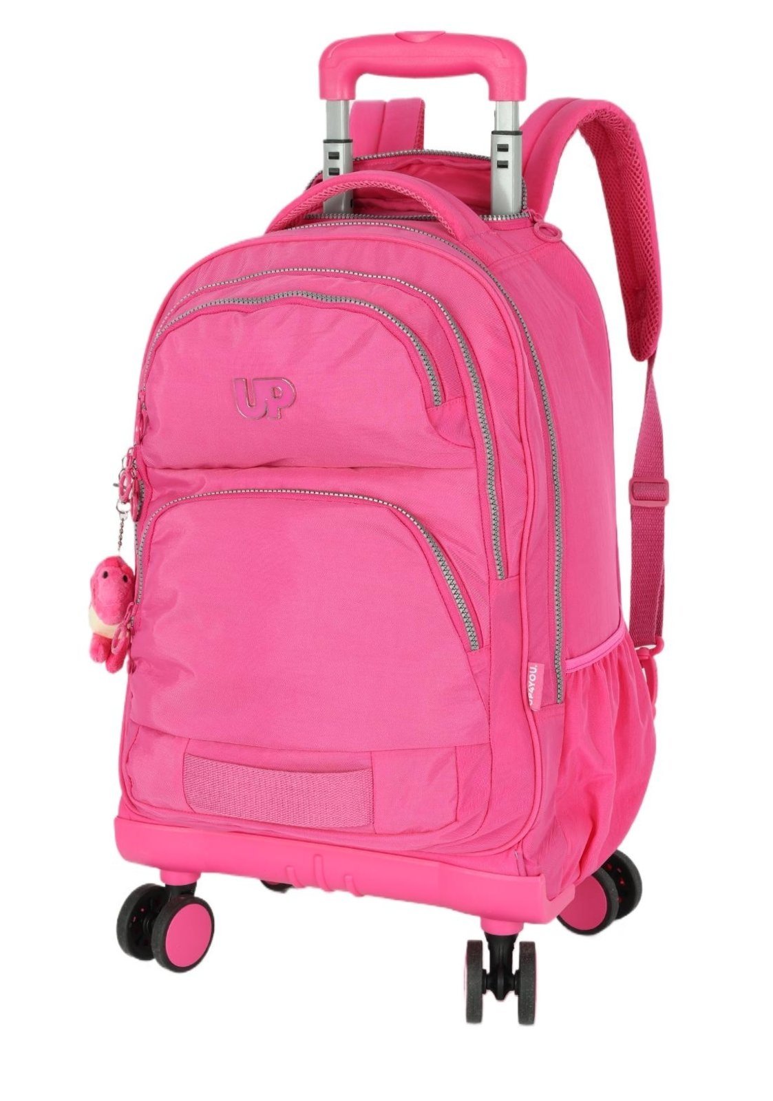 Vista 3 Infantil - Mochila Rodinhas 360 Dino Crinkle Costas Notebook Up4you verde Up4you verde