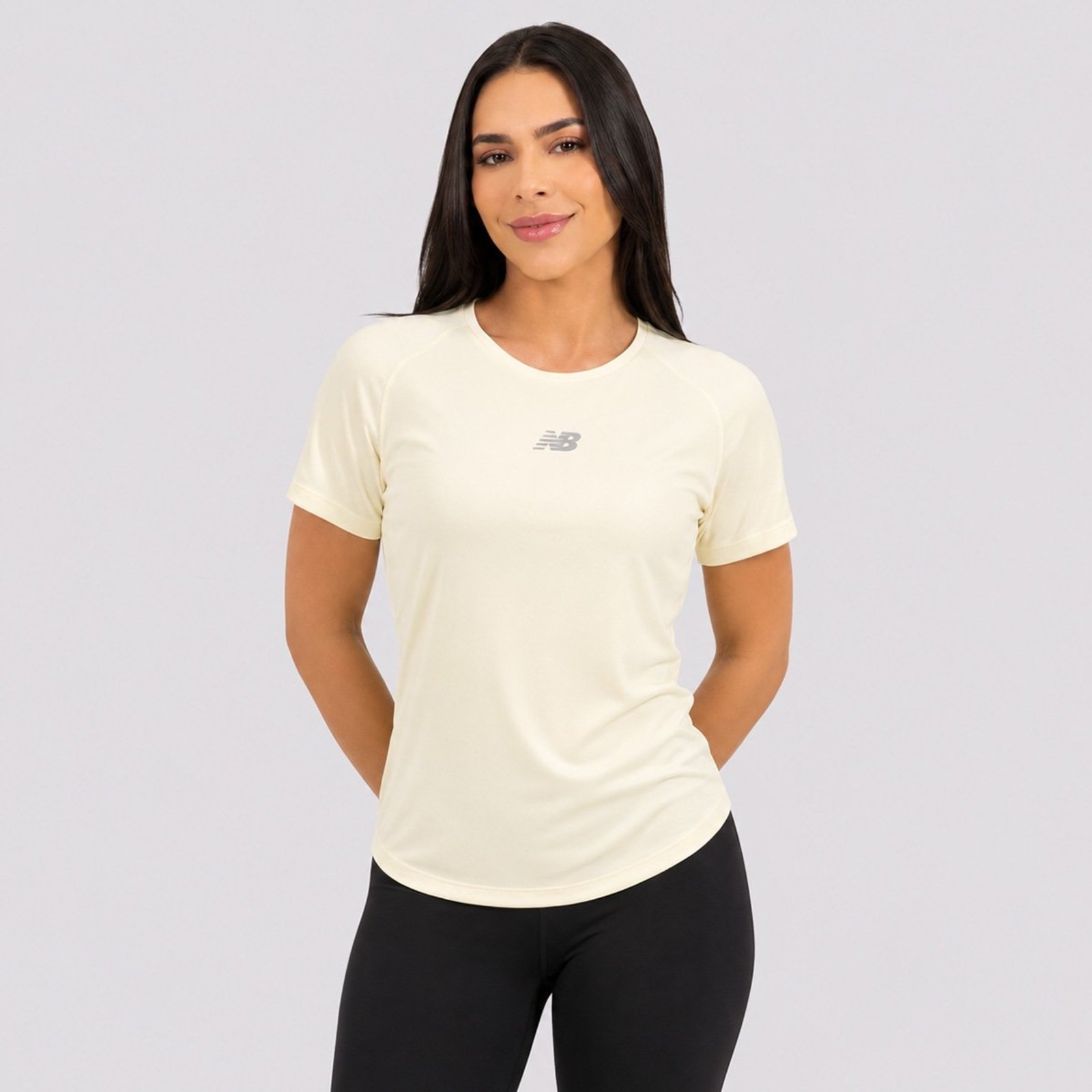 Camisa New Balance Infinity Propel Feminino Off White