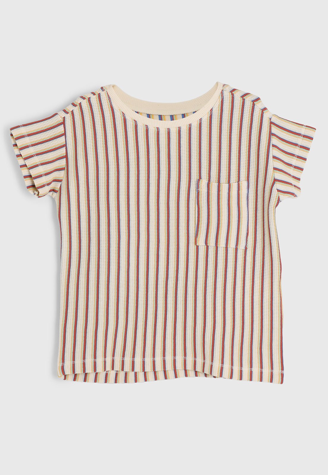 Vista 2 Camiseta Hering Listrada Hering Kids bege Hering Kids bege