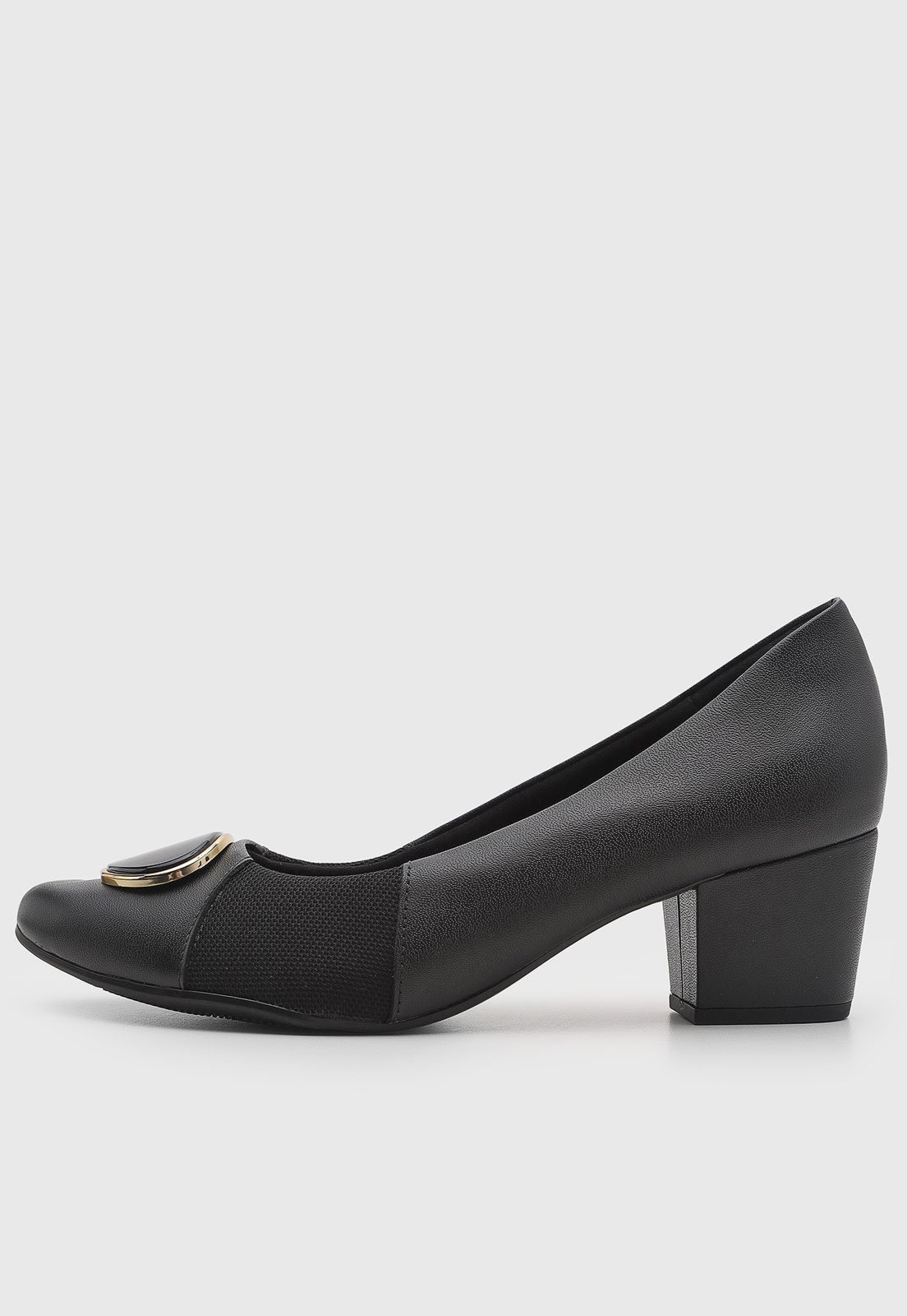 Scarpin Feminino Usaflex Salto Baixo Preto