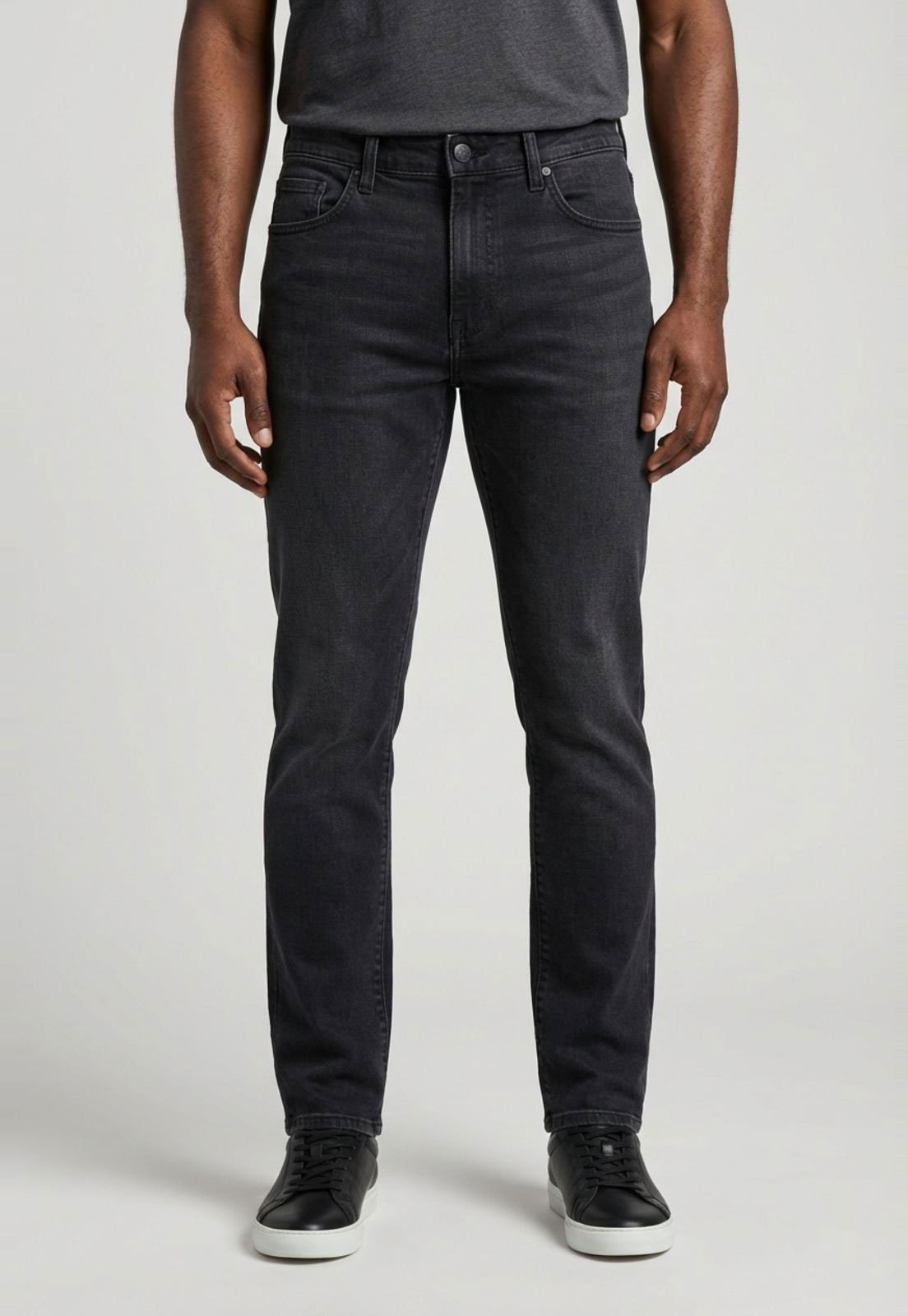 Calça Jeans Masculina Sawary Reta Preta