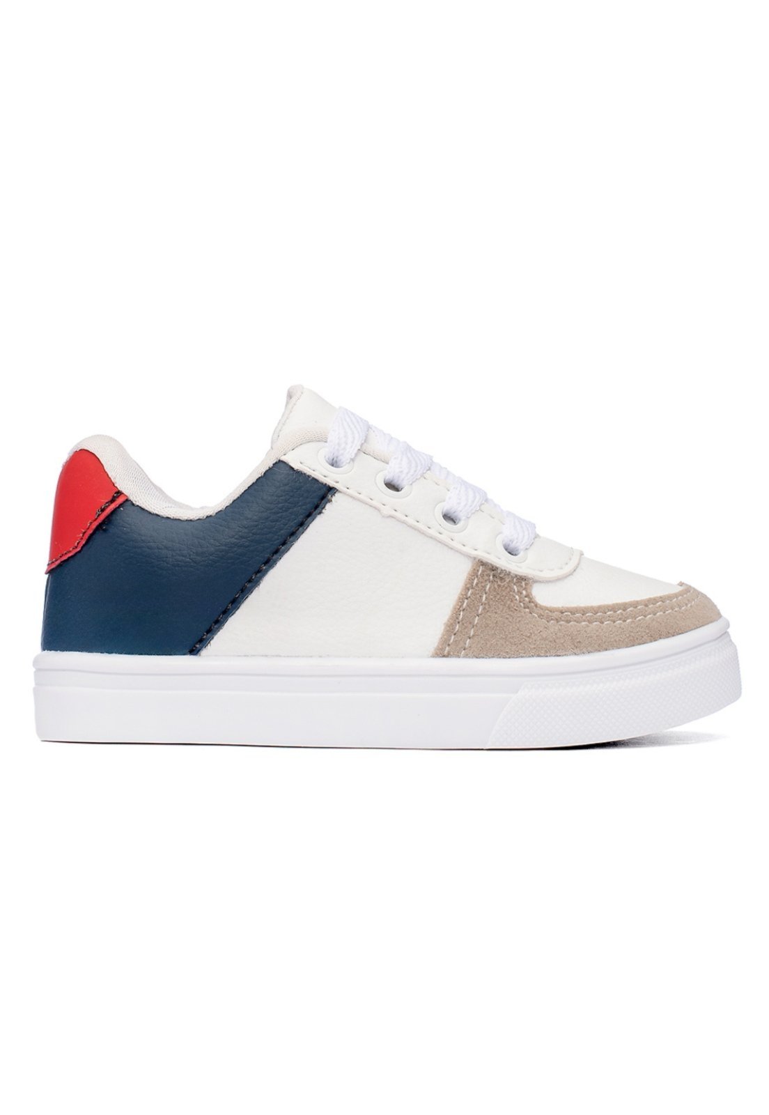 Infantil – Tênis Casual Masculino Baby Funfy Recortes 3126 Branco