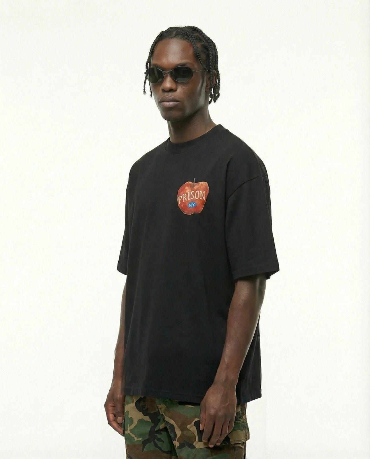 Camiseta Oversized Big Apple Preta Preto