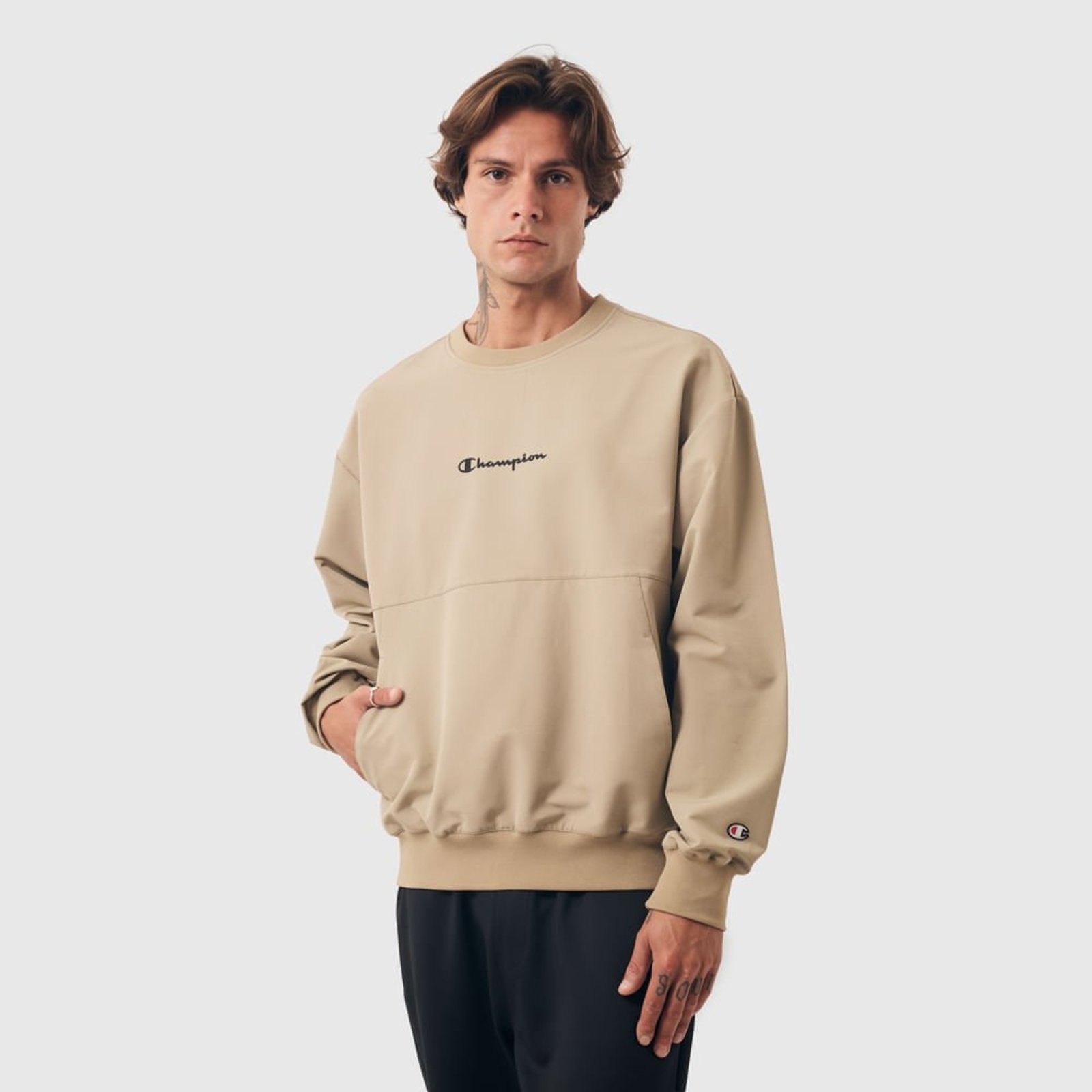 MOLETOM CHAMPION ACTIVE TECH CREWNECK MINI SCRIPT
