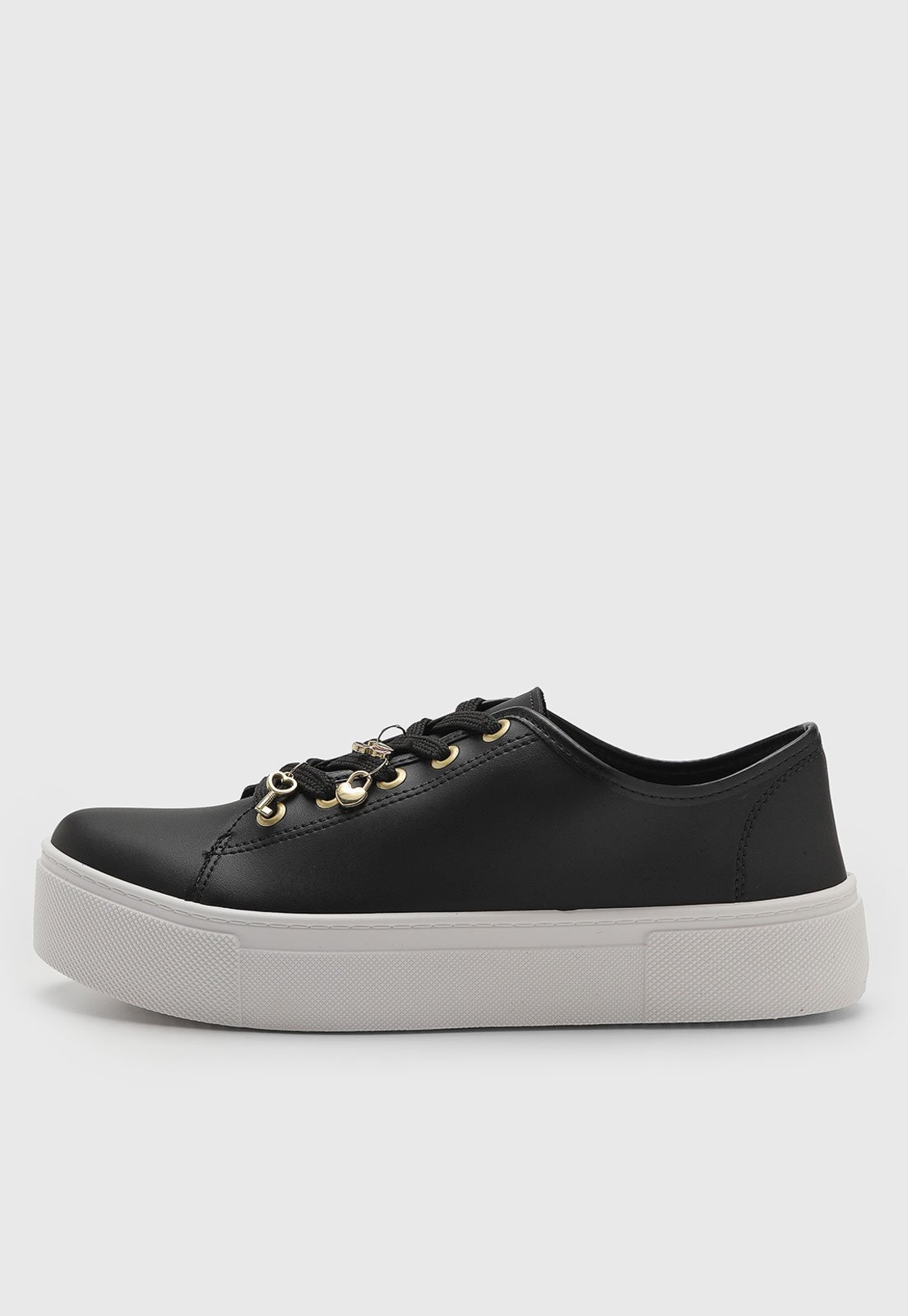 Vista 2 Tênis Feminino Moleca Cadarço branco MOLECA branco