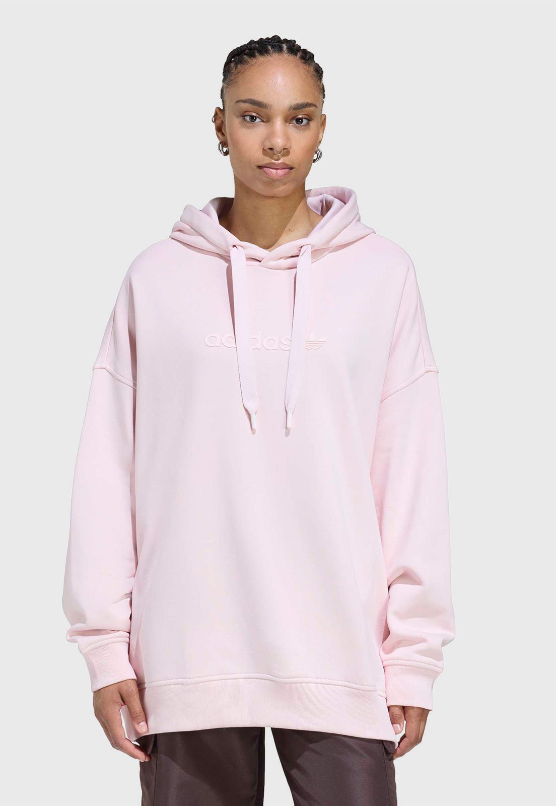 Blusa de Moletom Feminina adidas Originals Essentials Linear Rosa