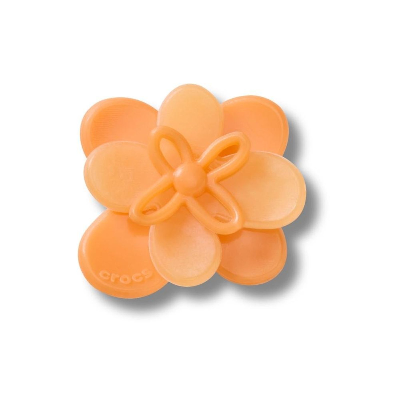 Infantil - Jibbitz™ Flor Laranja Único Branco