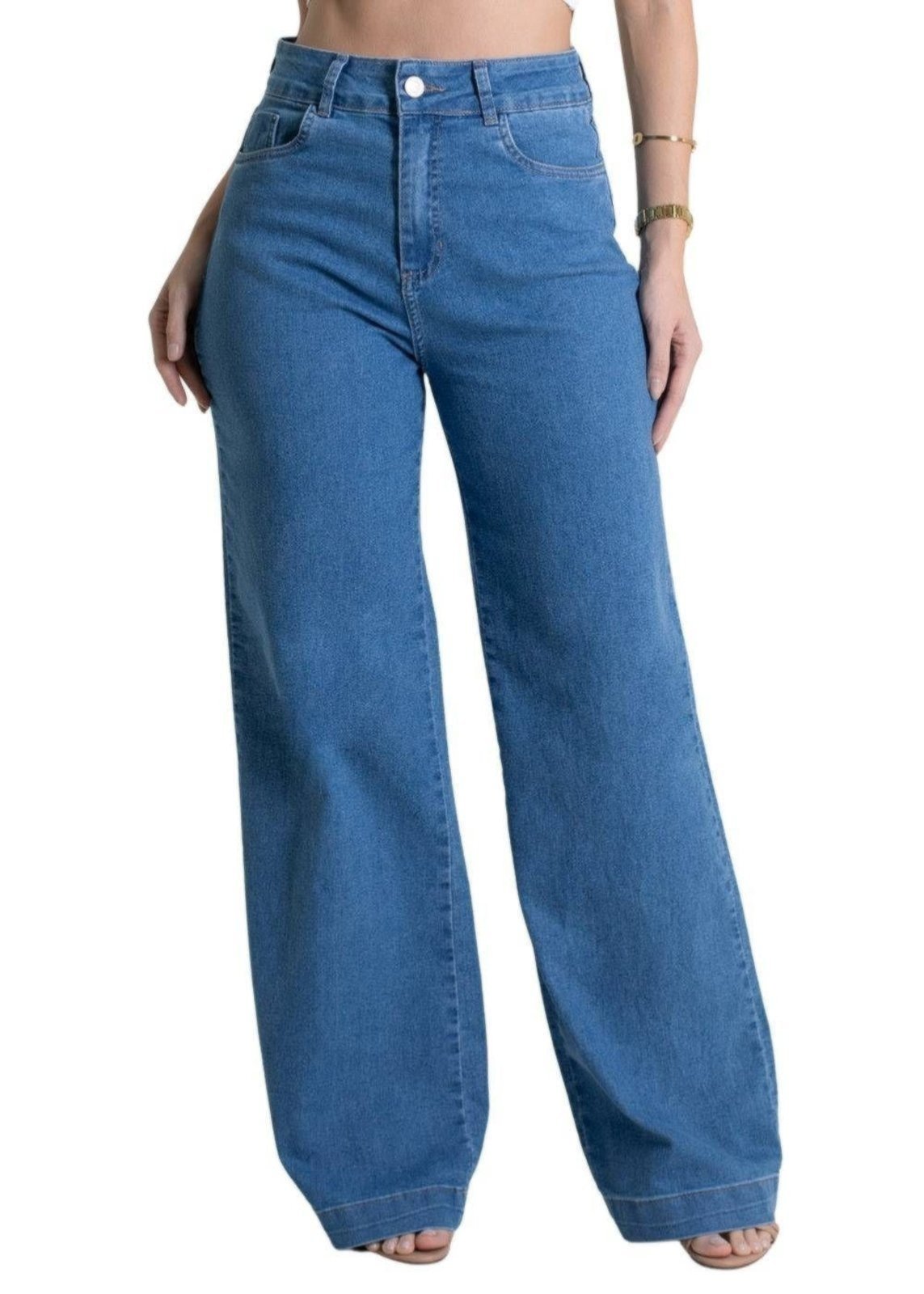 Calça Sawary Jeans Wide Leg – 279819 – Azul – Sawary