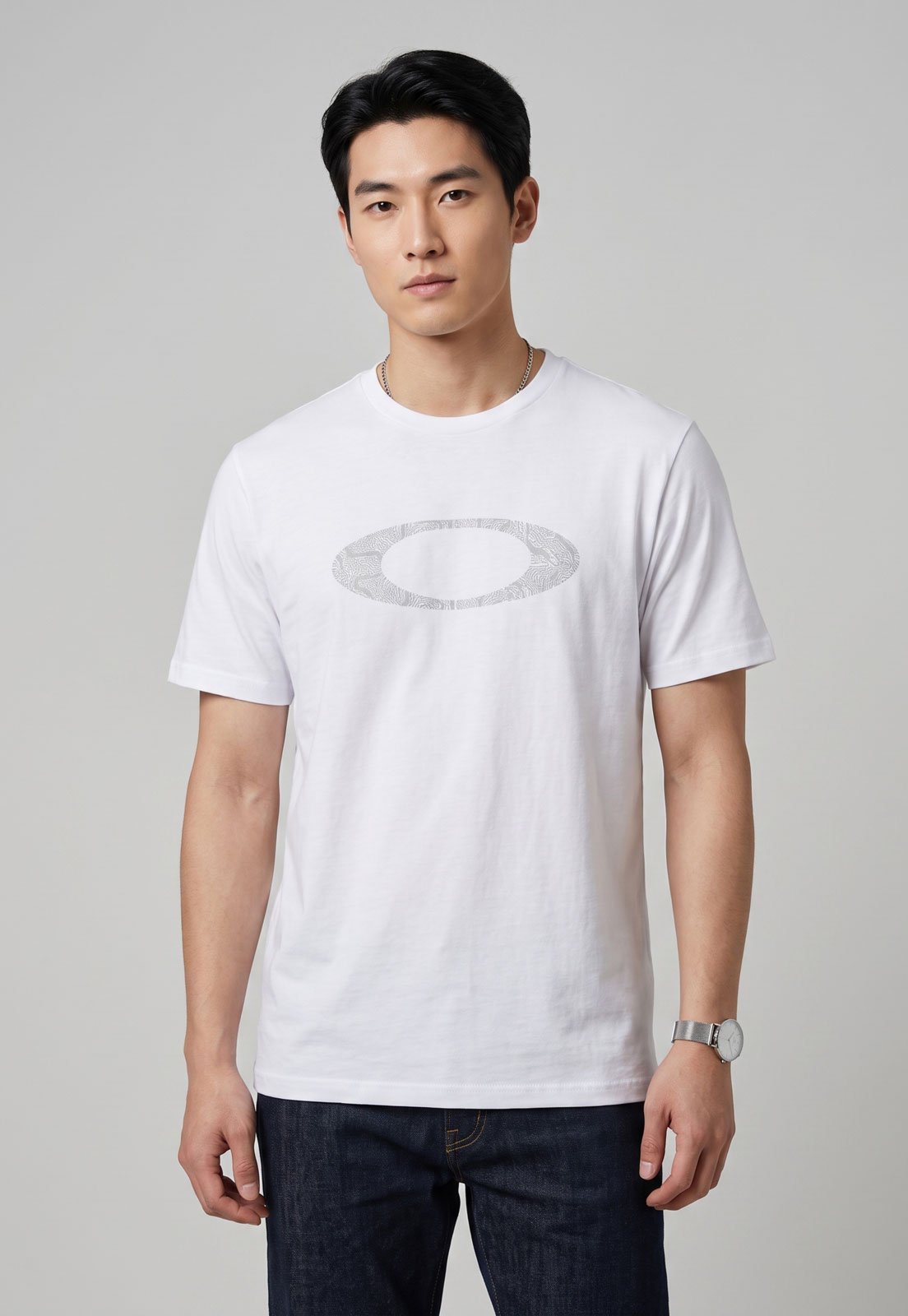 Camiseta Masculina Oakley Ellipse MO Branca