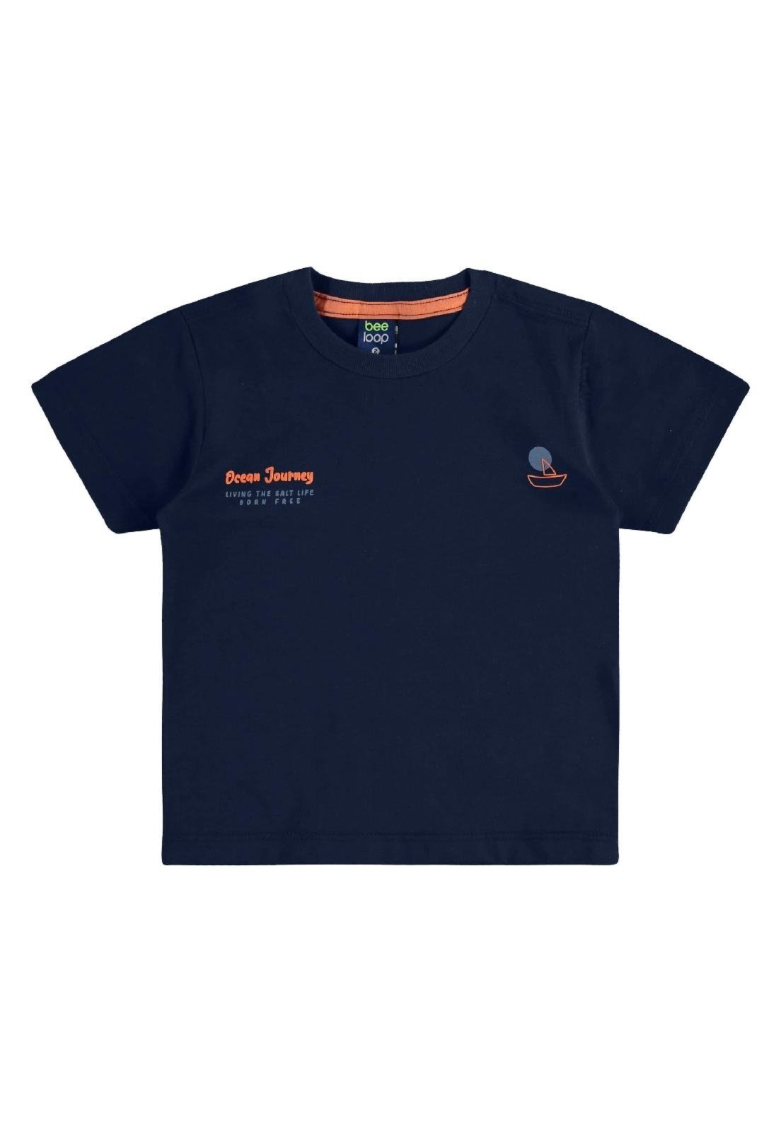Vista 3 Infantil - Conjunto Camiseta Bermuda Tubarão Bee Loop azul Bee Loop azul