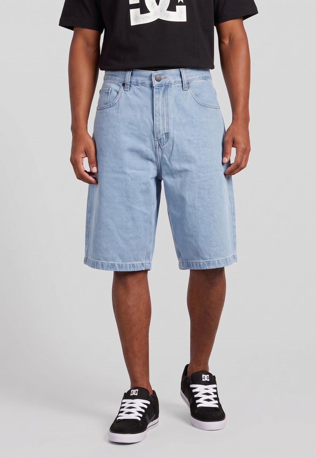 Bermuda Masculina DC Shoes Jeans Worker Baggy Azul